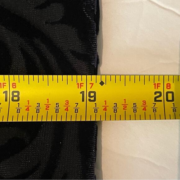 Beige by eci Midnight Blue Sheer Burnout Velvet Party Event Dress Size L - Picture 13 of 14